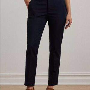 Lauren Ralph Lauren Double-Faced stretch cotton pants Blue size 6 NWT